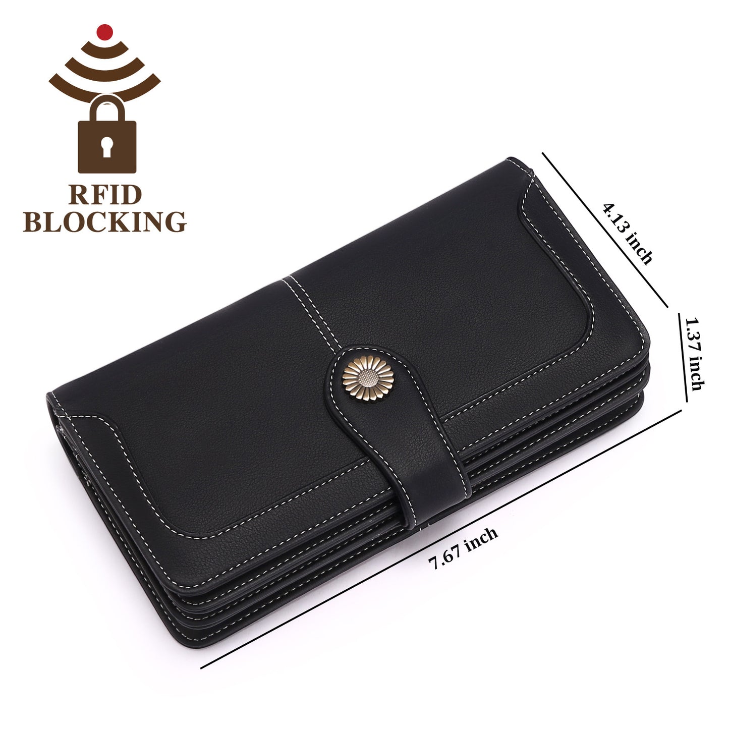 Women's Long Clutch Leather Multifunctional Lady's Ladies Wallets