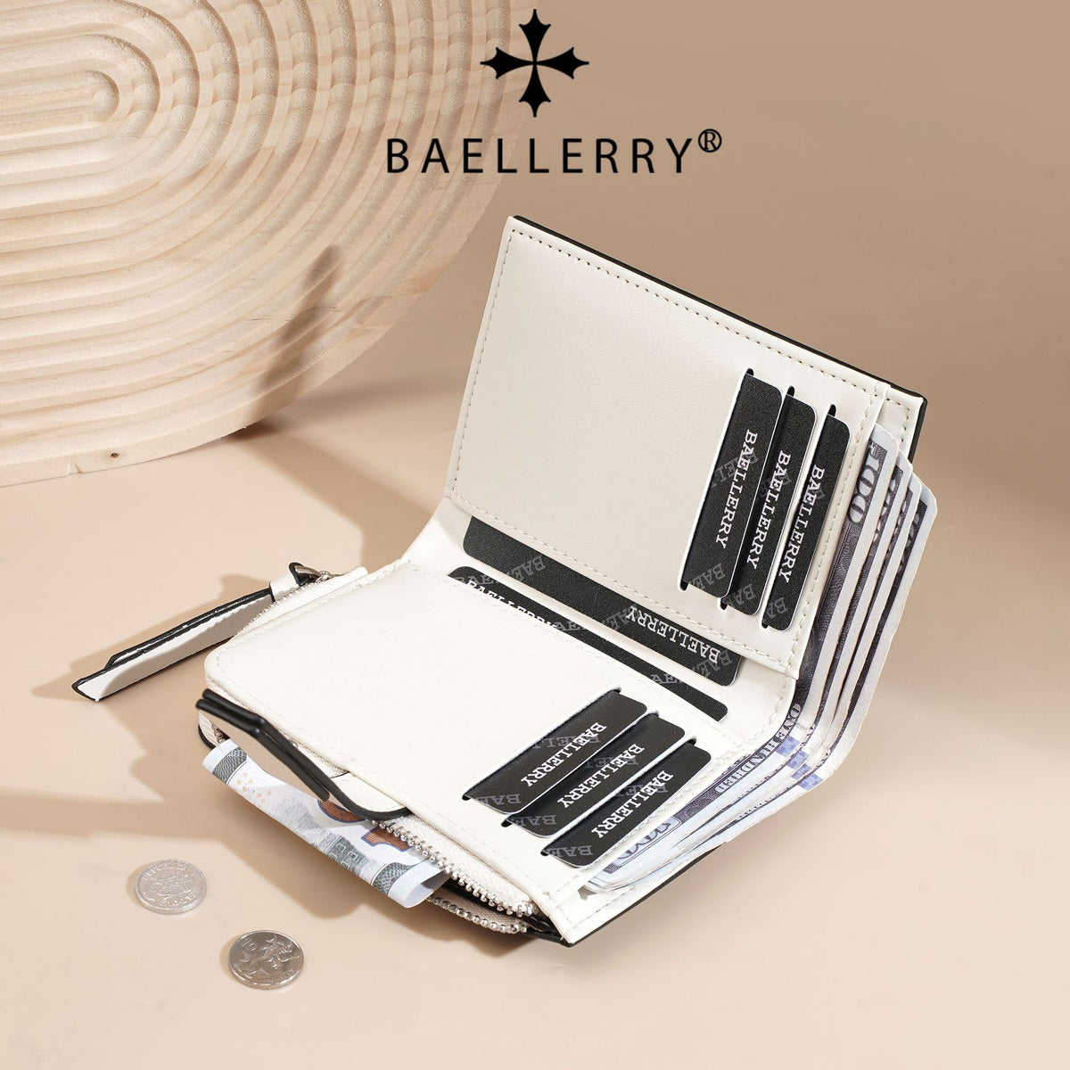 Women's Style Fashion Snap Button Multi Slots Ladies Wallet
