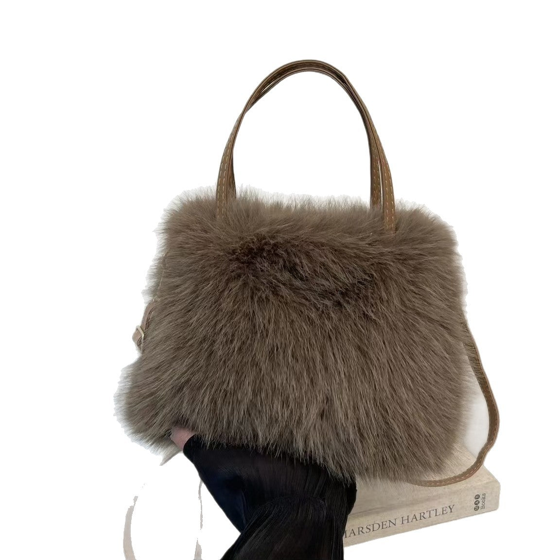 Women's Fur Cute Plush Fashion Pearl Chain Women's Handbag