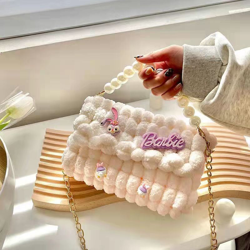 Material Mesh Wool Hand-woven Homemade Gift For Women's Messenger Bag