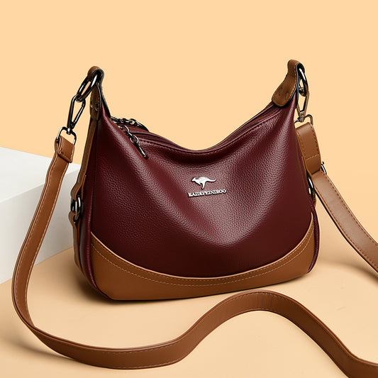 Women's Fashion Classy Mom Female Contrast Color Shoulder Bags