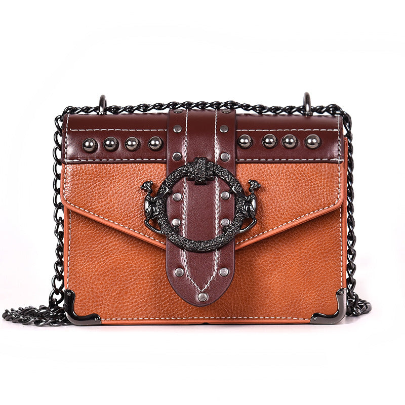 Slouchy Women's Rivet Retro Fashion Chain Women's Shoulder Bag