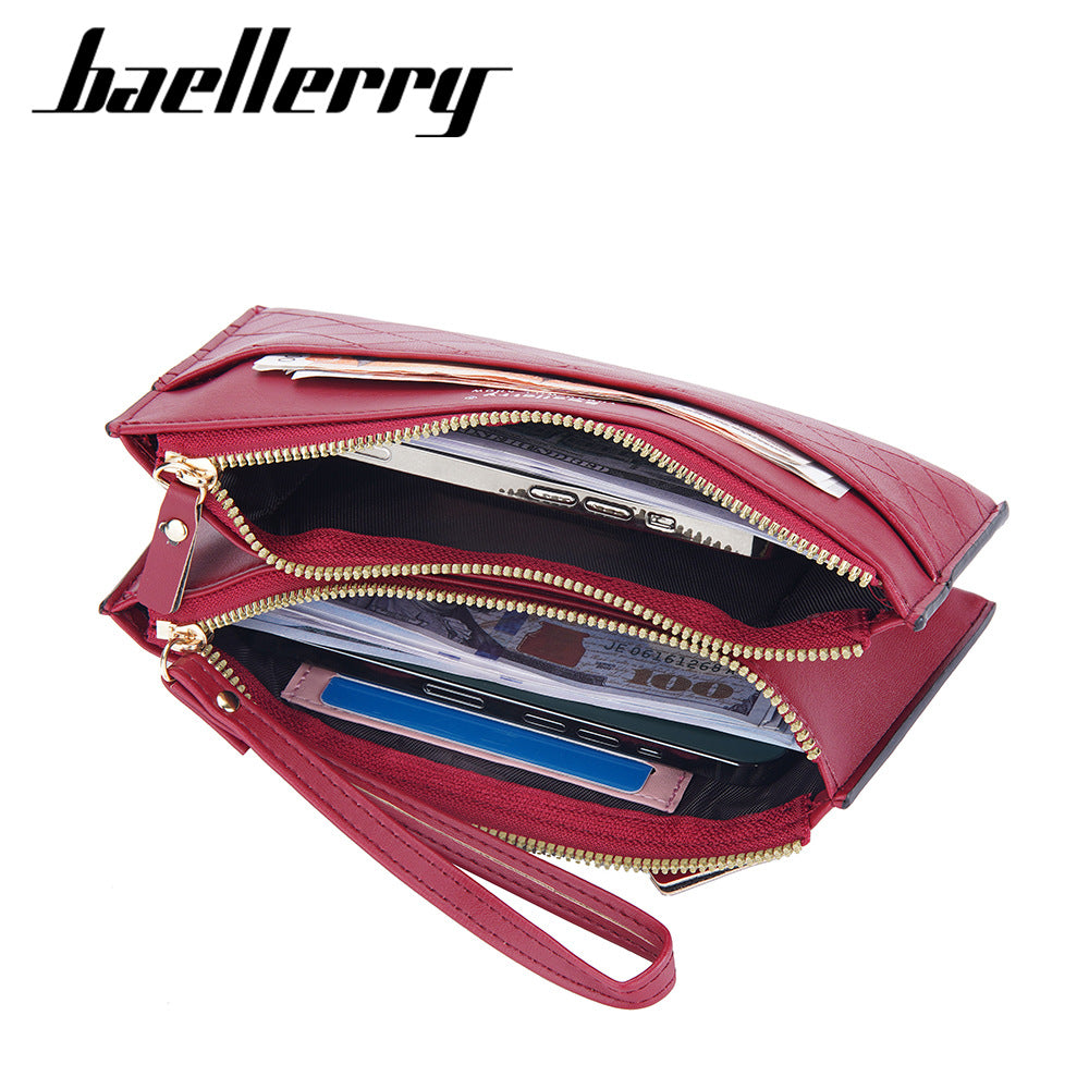 Women's Long Korean Style Versatile Double Zipper Ladies Wallet