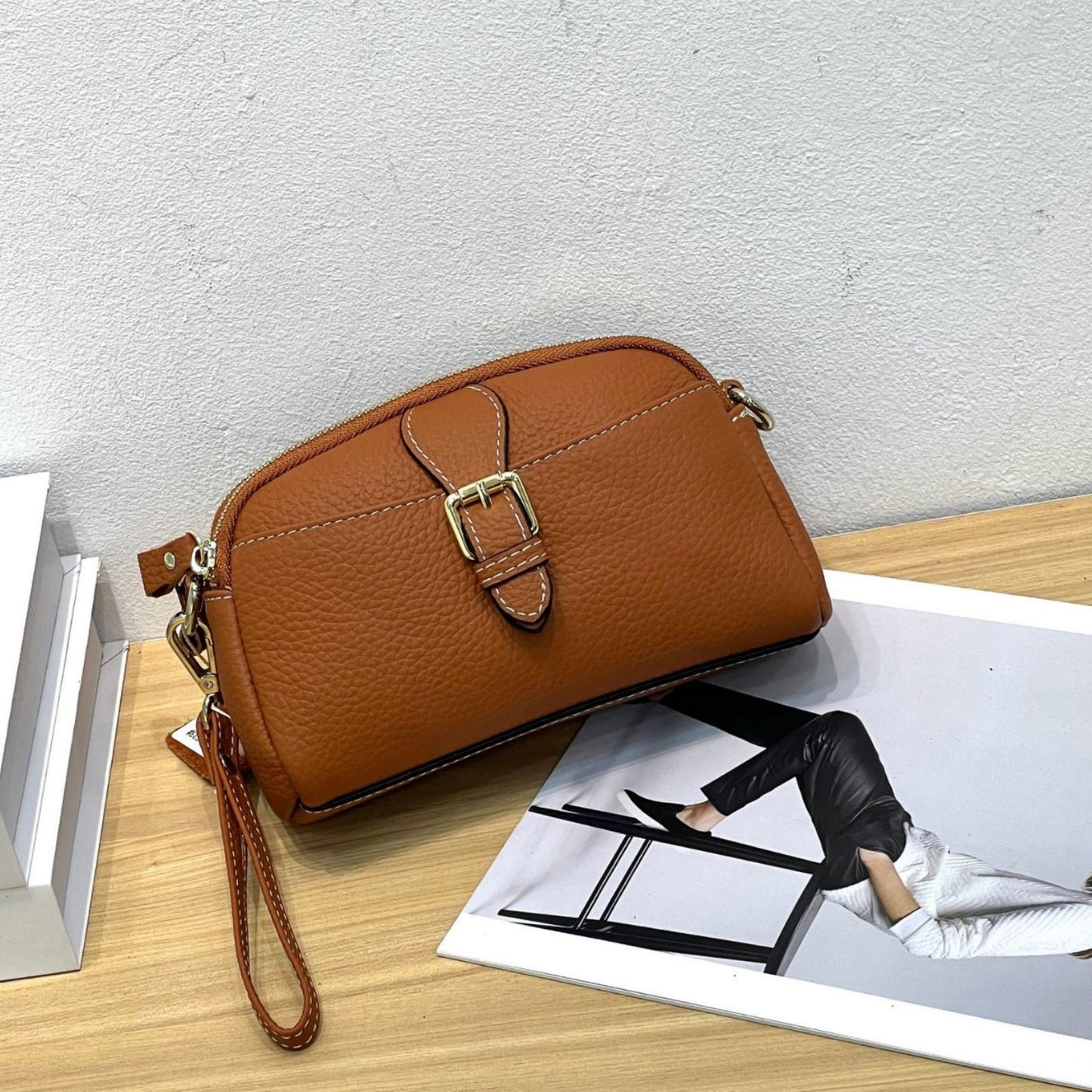 Women's First Layer Cowhide Lady's Cute Fashion Shoulder Bags