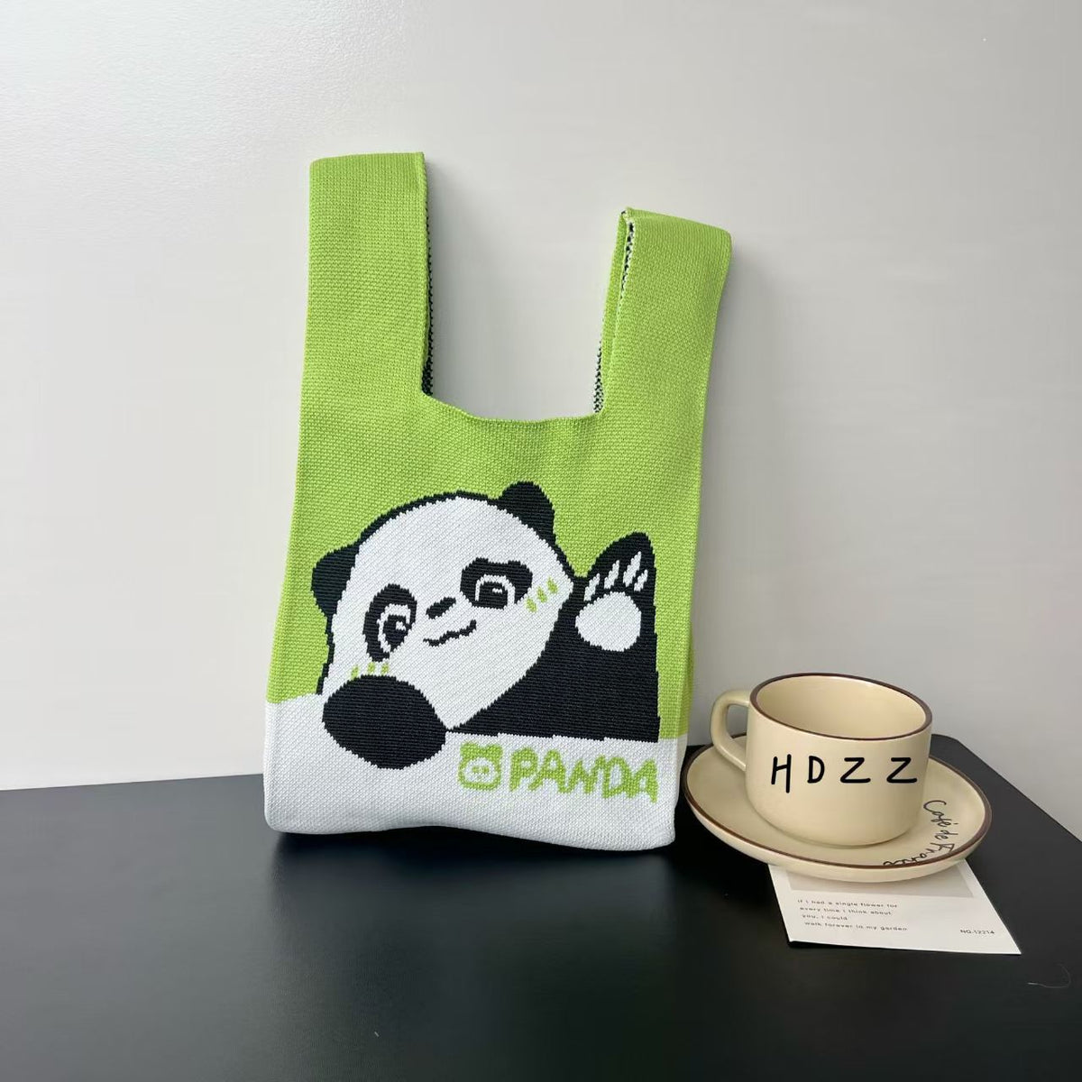 Women's Cute Panda Knitted Gift Niche High-grade Women's Handbag