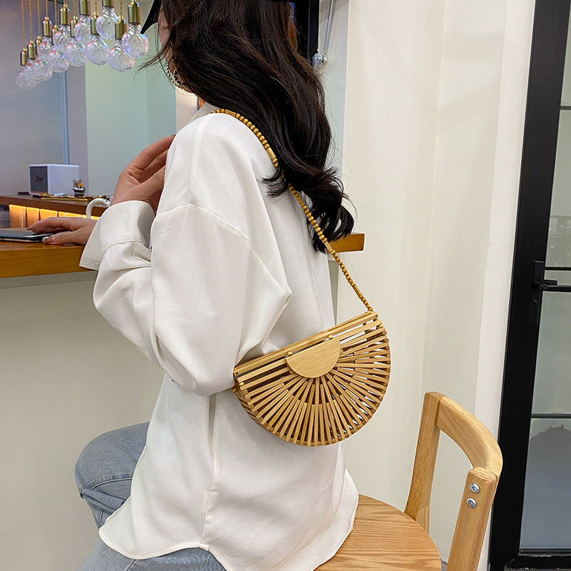 Women's Fashion Fresh Straw Hollow For Shoulder Bags