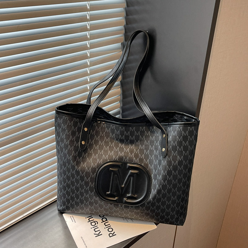 Large Capacity Commuting Fashion Printed Letter College Class Simple Bags