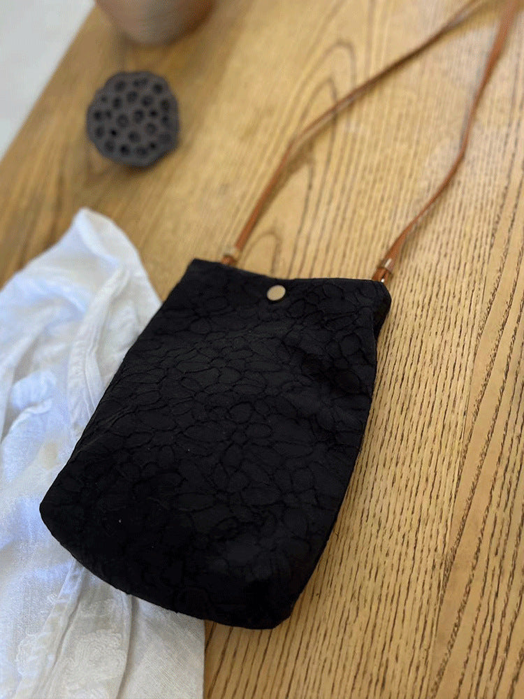 Women's Artistic Cotton Linen Mobile Canvas Mini Crossbody Bags