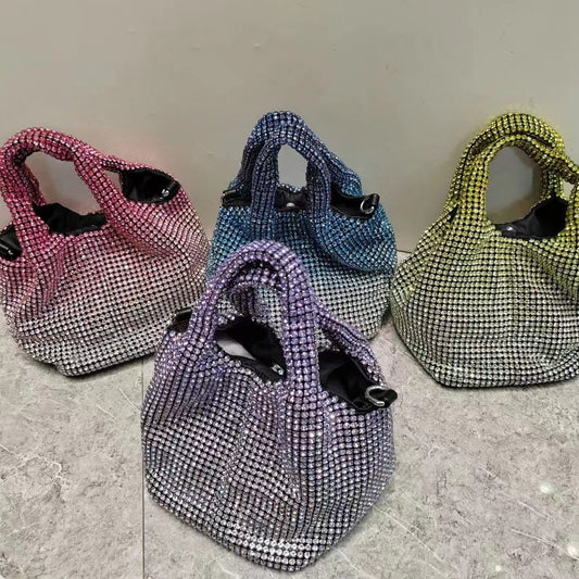 Women's Crystal Dinner Portable Diamond High-grade Niche Handbags