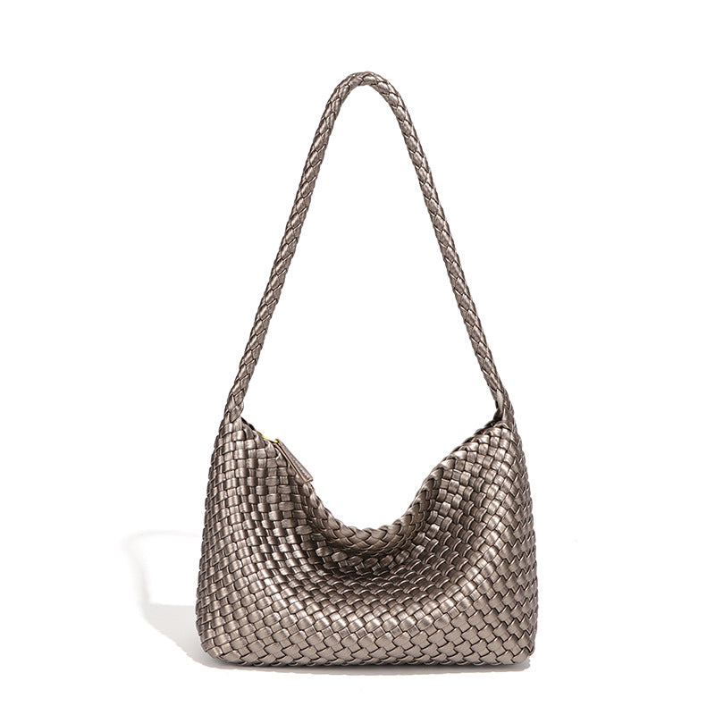Women's Niche Underarm Vegetable Basket Woven Versatile Lazy Women's Shoulder Bag