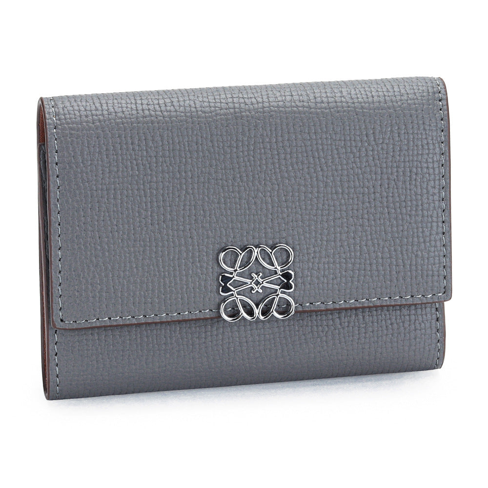 Women's Leather Short Stylish Versatile Folding Multiple Ladies Wallet