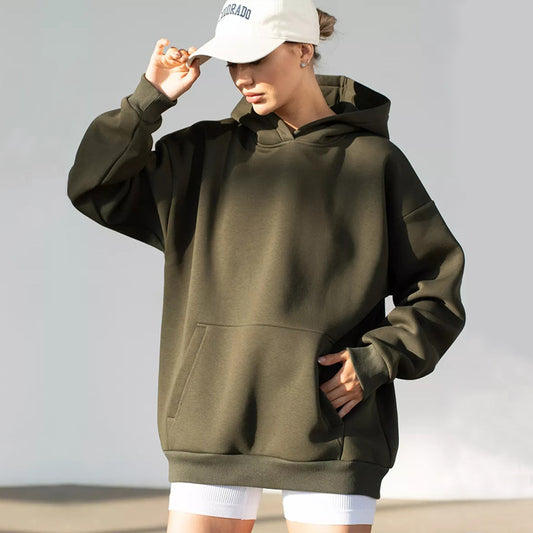 Women's Long-sleeved Hooded Pullover Loose Casual Sweaters
