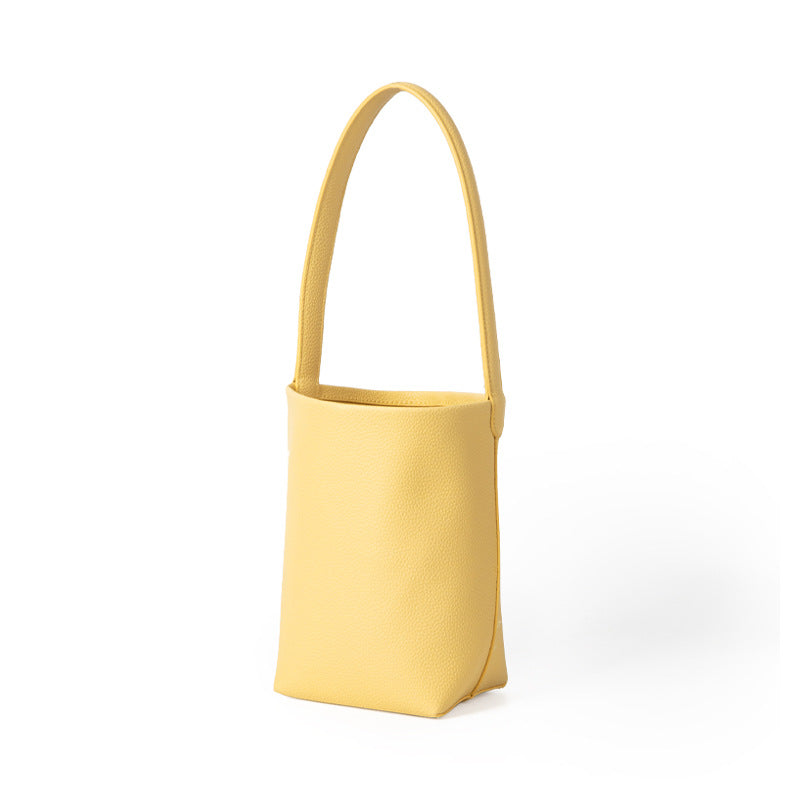 Niche Design Advanced Texture Soft Leather Litchi Pattern Shoulder Bags