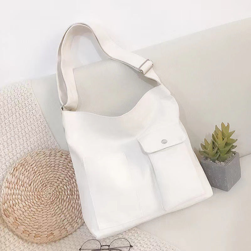 Canvas Style Commuter Large Capacity Shopping Mother Women's Shoulder Bag