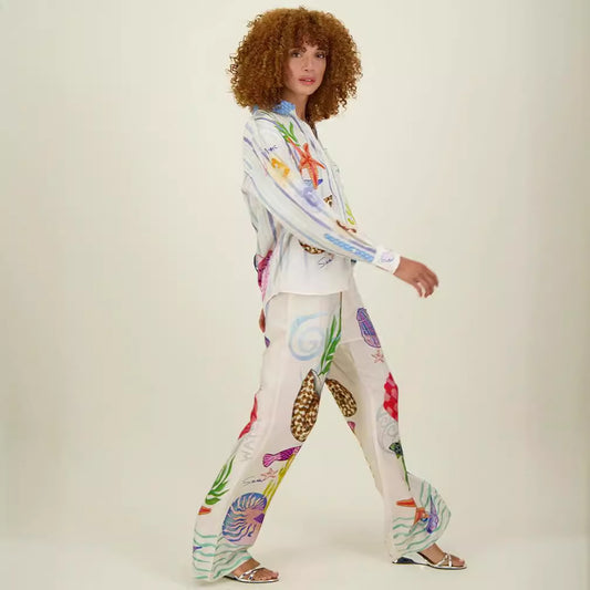 Satin Printed Personalized Iti Casual Shirt Suits