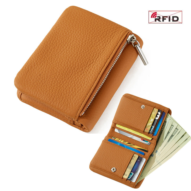 First Layer Cowhide Unisex Thin Section Ladies Wallet