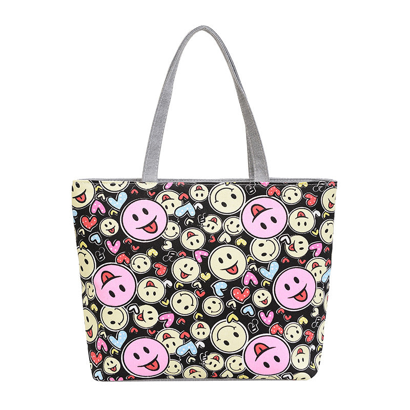 Women's Leisure Commute Canvas Printed Fashion Portable Bags