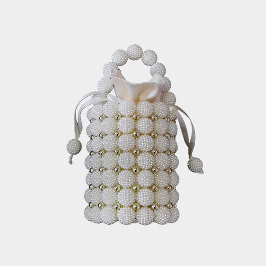 Hand-woven Beaded Pearl Hand-held Cross Body Bags