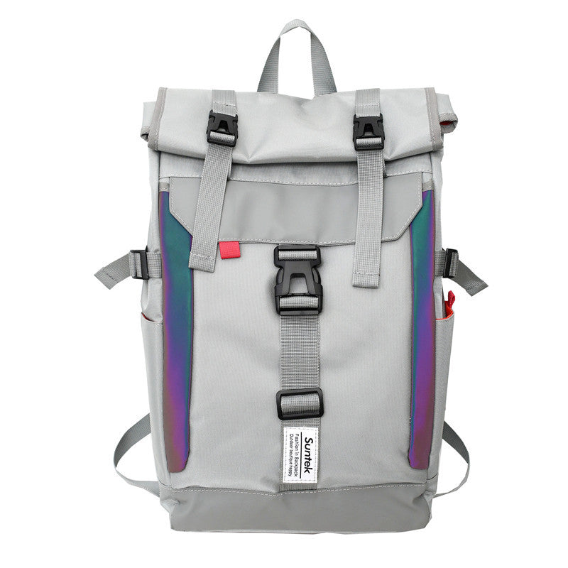 Stripe Korean Style Large Capacity Scalable Backpacks