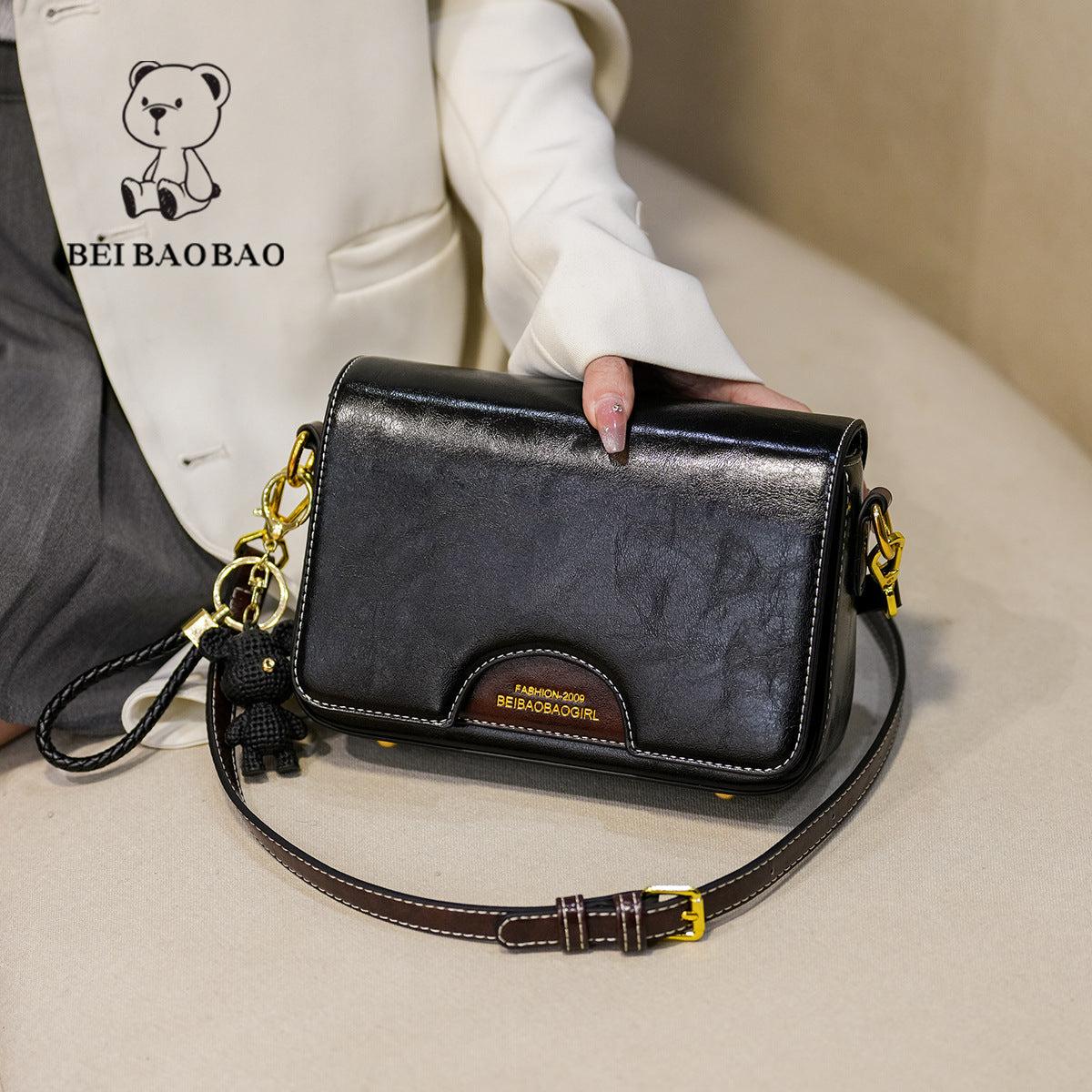 Women's Source Urban Simple Contrast Color Small Square Bags