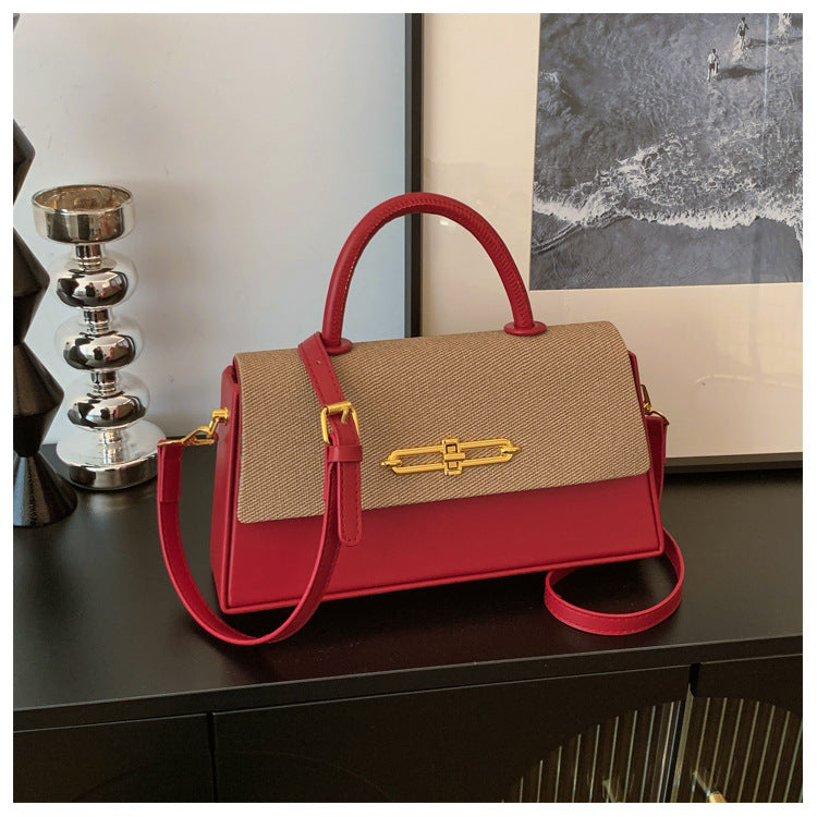 Women's Trendy Versatile Shaping Winter Contrast Color Women's Messenger Bag