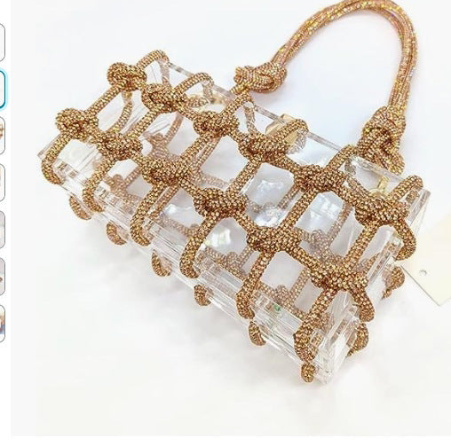 Storage Box Banquet Handcraft Braiding Rope Small Square Bags