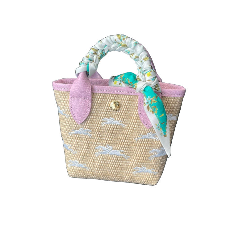 Innovative Classy Glamorous Straw Mini Basket Crossbody Bags