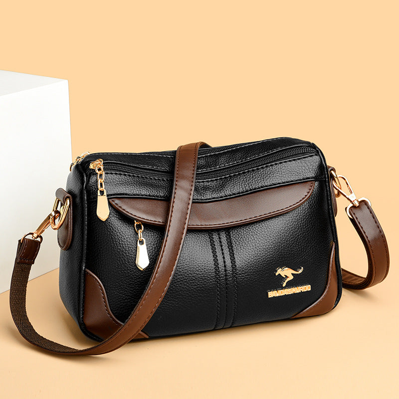 Women's Beautiful Unique Stitching Soft Leather Crossbody Bags