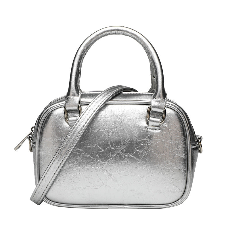 Versatile Glossy Bowling Texture Round Convenient Small Square Bags