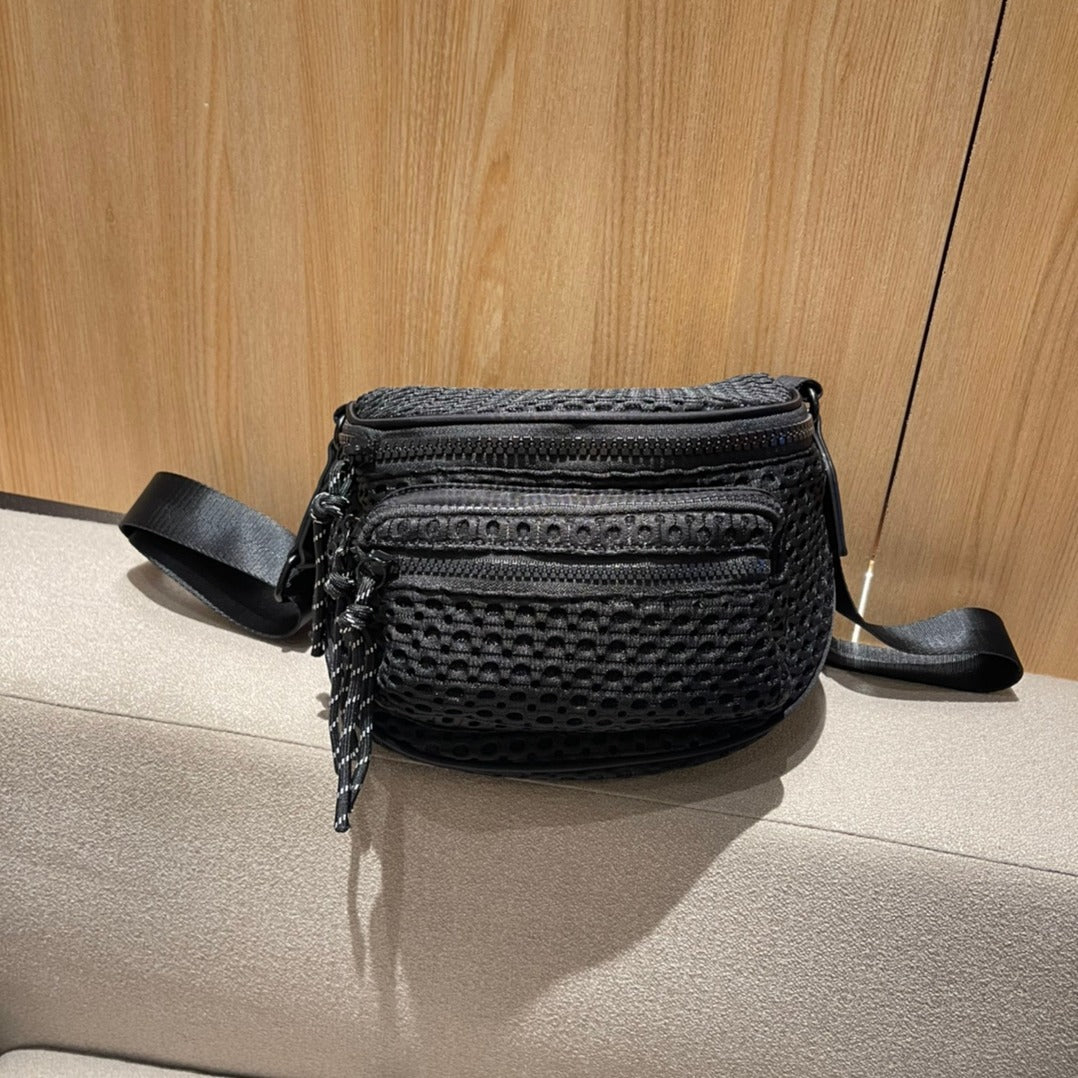 Trendy Saddle Large Capacity Nylon Cloth Crossbody Bags