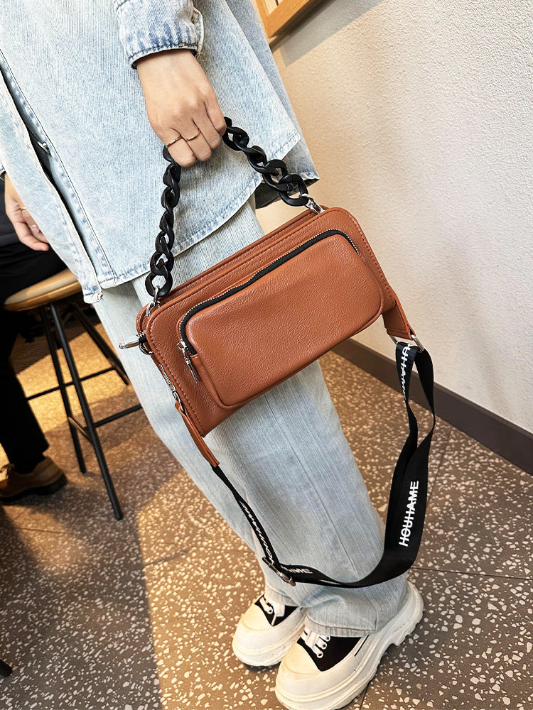 Women's High-grade Fashion Soft Leather Niche Pouch Shoulder Bags