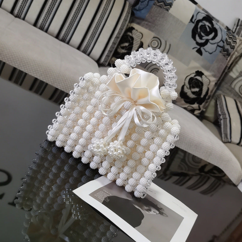 Women's French Minority Ball Hand-woven Beaded Pearl Handbags