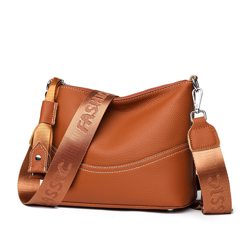 Women's Leather Underarm Simple Versatile Large Capacity Bags