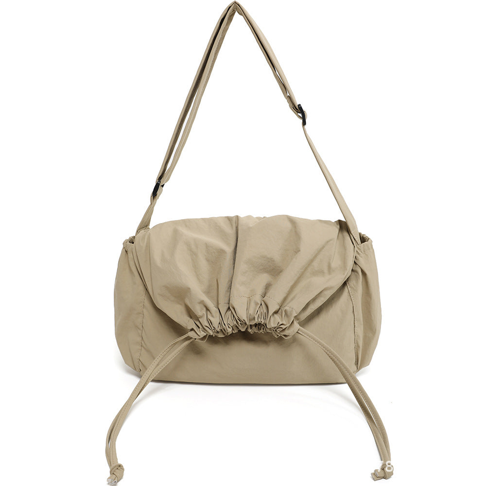 Women's & Men's & Nylon Large Capacity Dumpling Spring Lightweight Drawstring Crossbody Bags