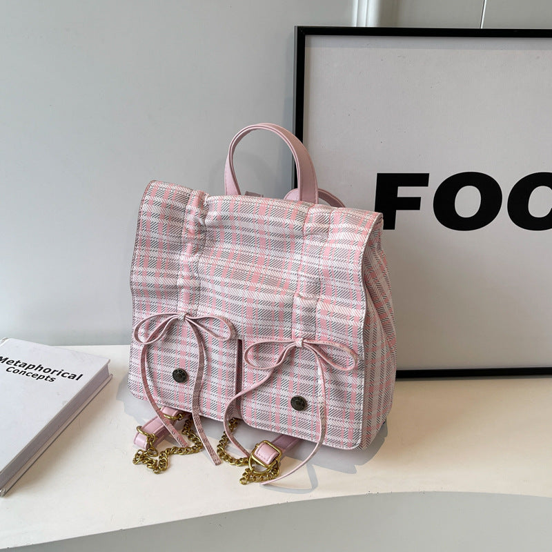 Spring Fashion Bowknot Soft Leather Cute Large Shoulder Bags