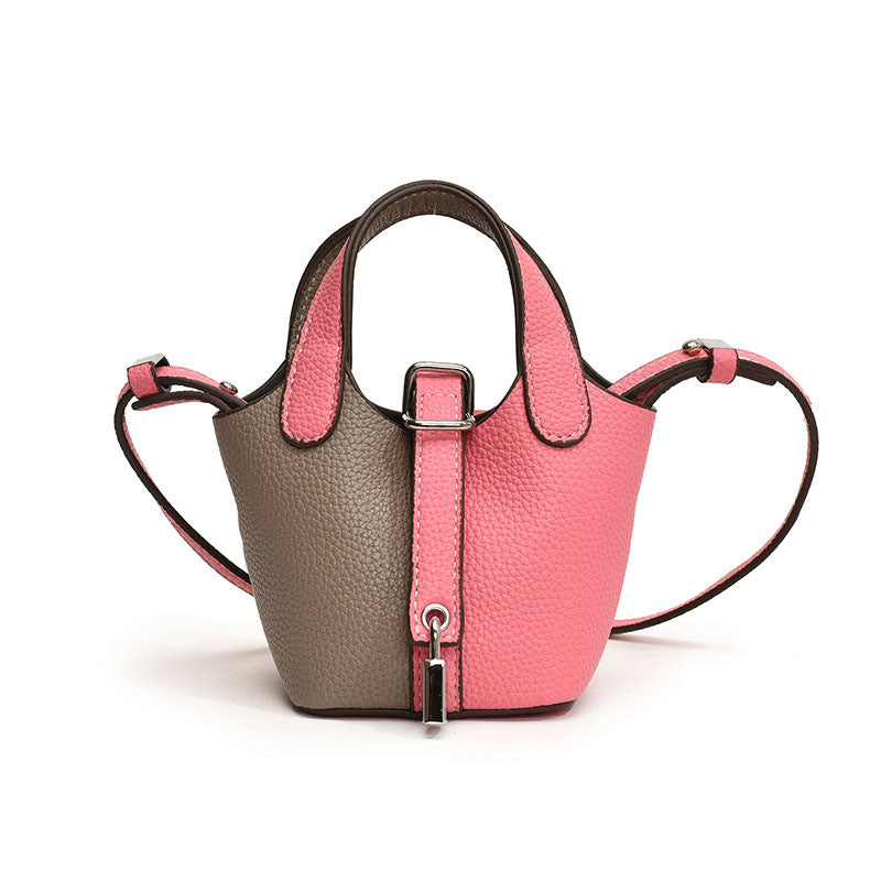 Fashion Color Contrast Western Style Vegetable Basket Bags