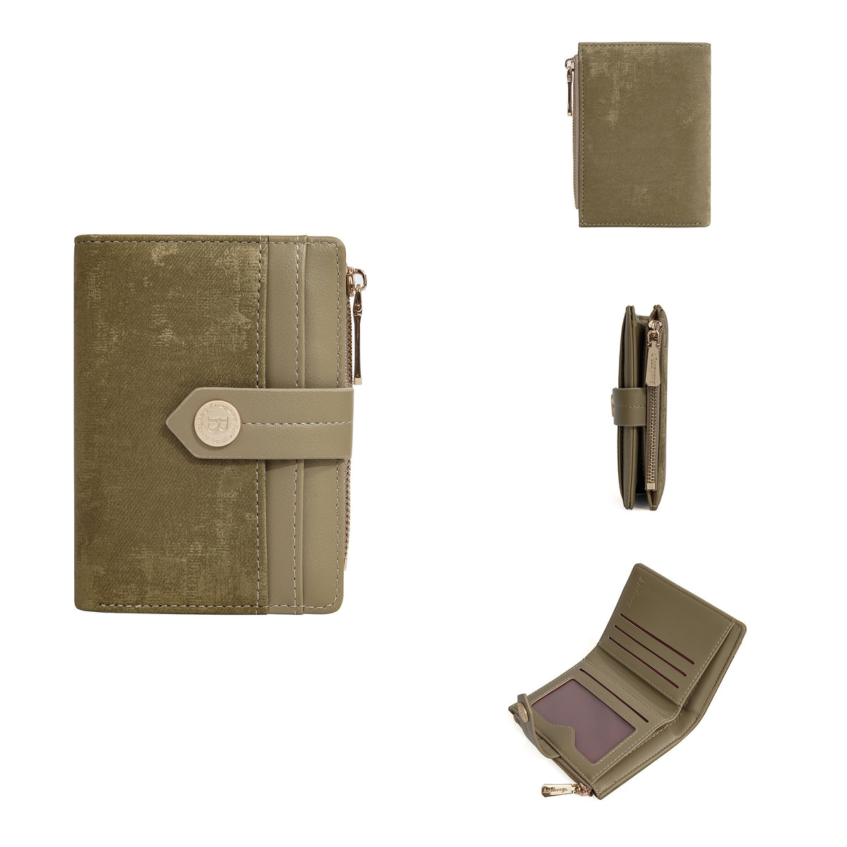 Attractive Integrated High-grade Short Style Zipper Purses