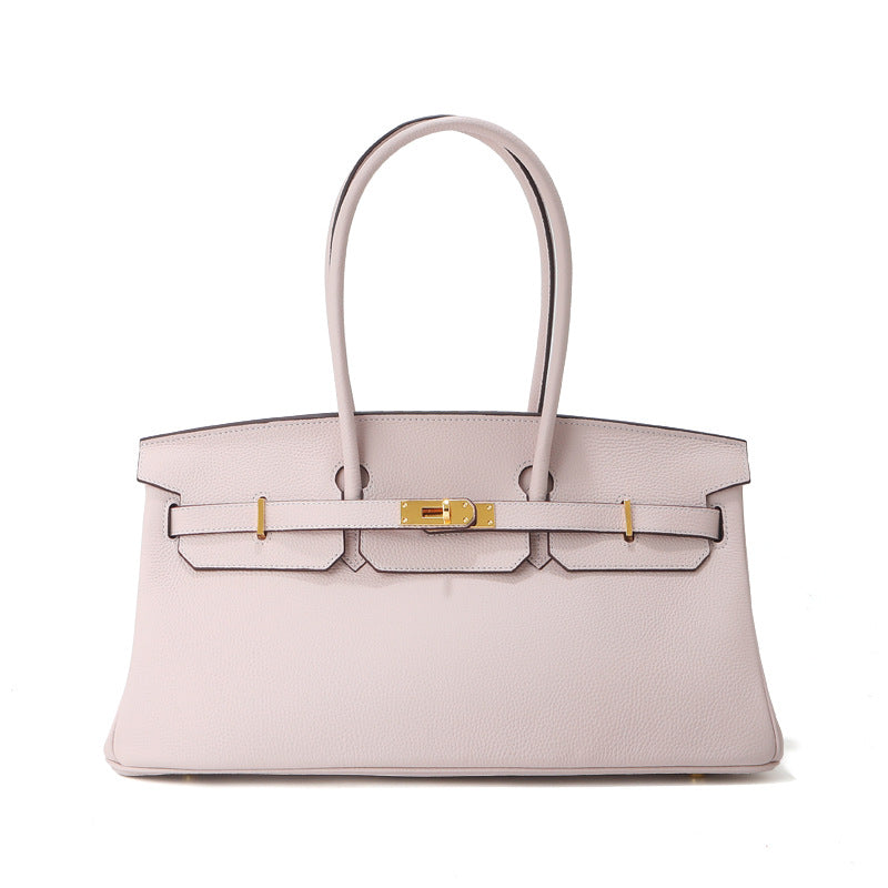 Women's Horizontal Top Layer Cowhide Leather Large Capacity Women's Handbag