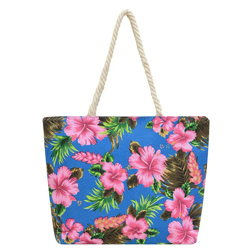 Women's Pattern Canvas Floral Cloth Ethnic Style Large Women's Shoulder Bag