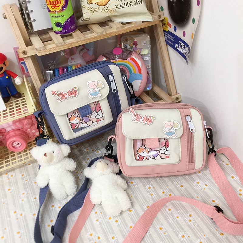 Canvas Female Korean Style Artistic Cute Women's Messenger Bag