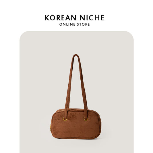 Design Suede Retro Easy Matching High Shoulder Bags