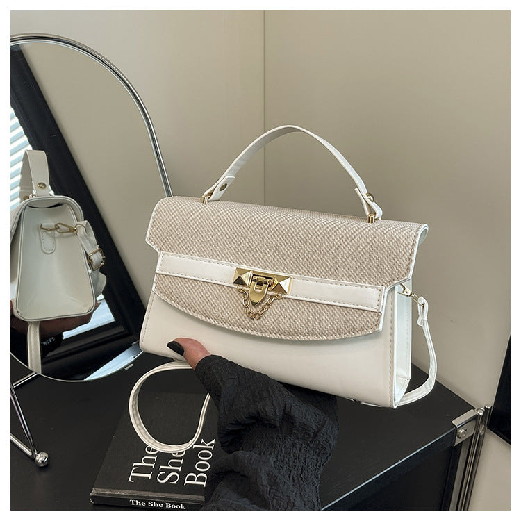 Multicolor Lychee Pattern Large Capacity Simple Fashion Small Square Bags