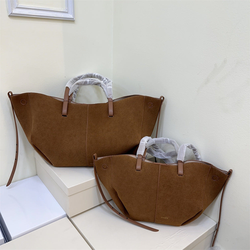 Pauline Matte Leather Wings Style Barrel Bags