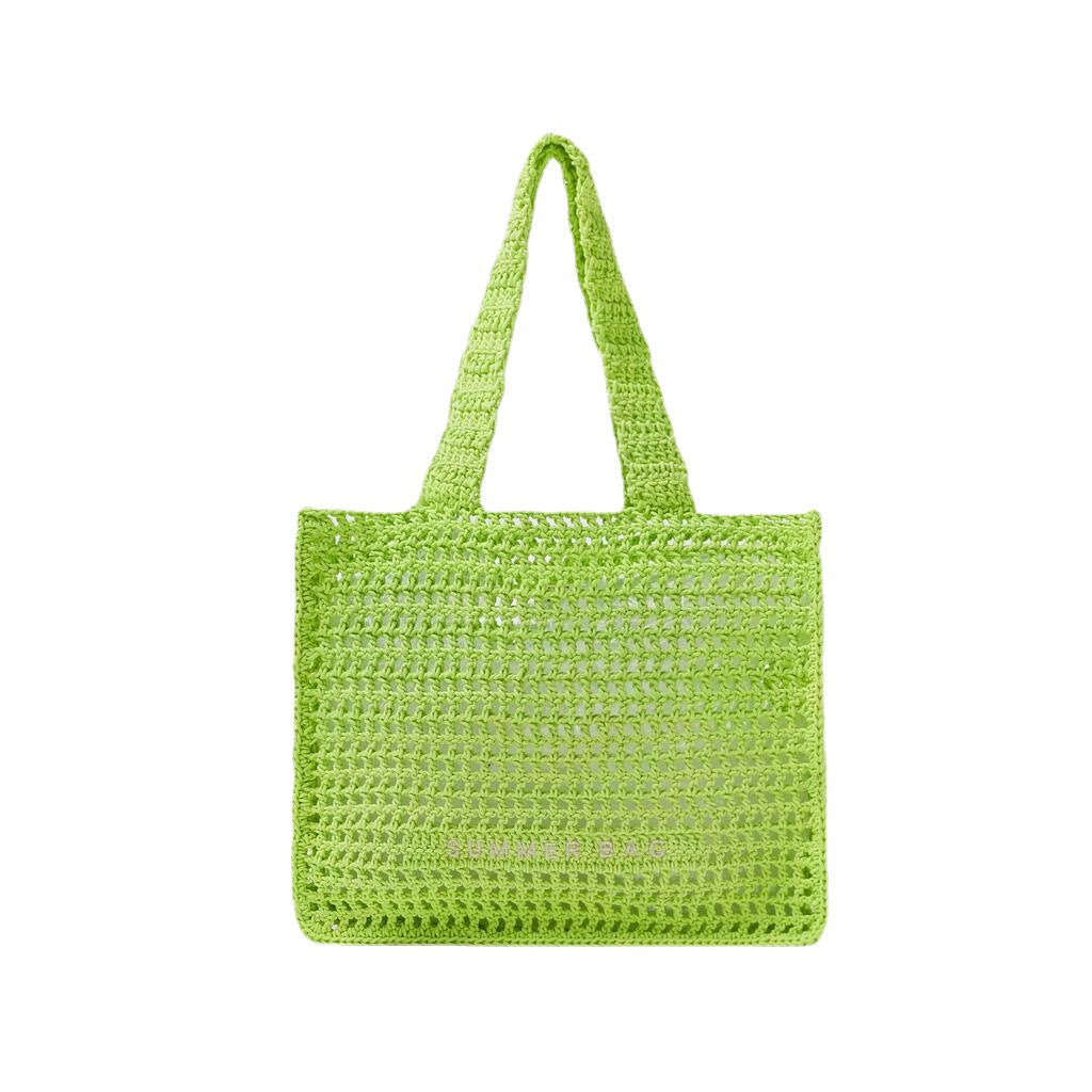 Women's & Children's & Hollow Crochet Woven Straw Summer Shoulder Bags