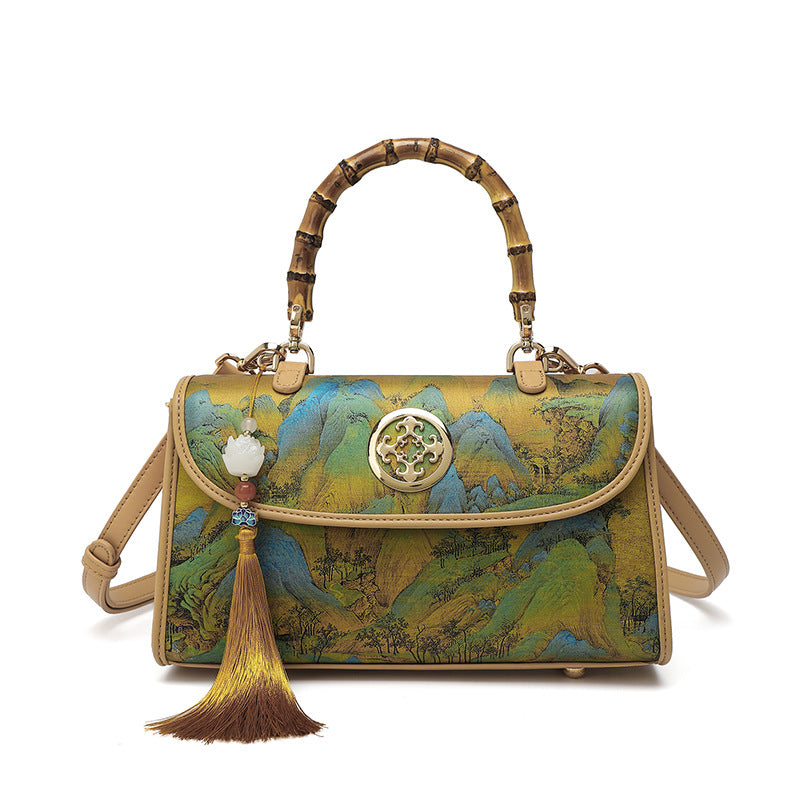 Women's Style Retro Bamboo Cheongsam Mother Mother's Day Handbags