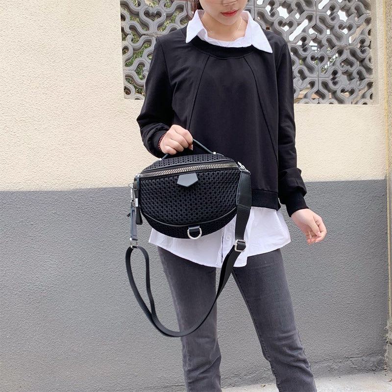 Korean Fashion Nylon Mesh Simple Versatile Crossbody Bags