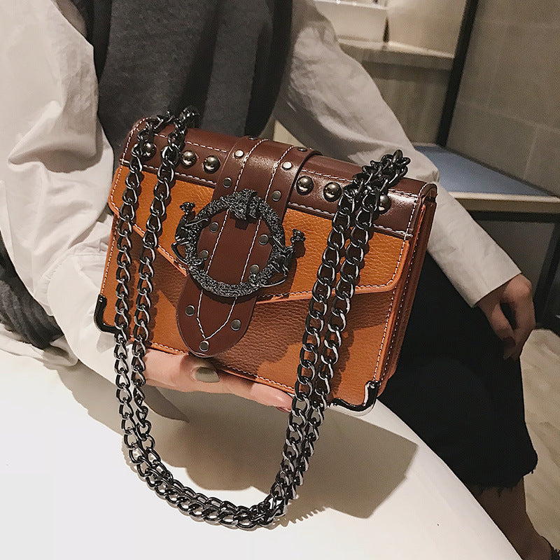 Slouchy Women's Rivet Retro Fashion Chain Women's Shoulder Bag