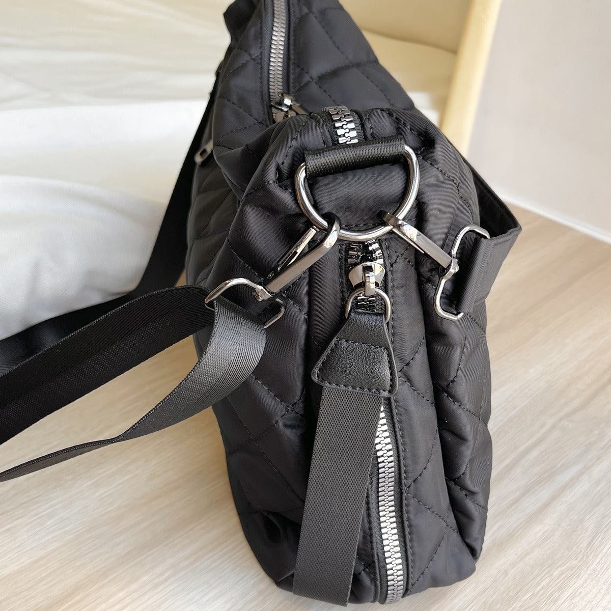 Women's Nylon Hand Fashionable Rhombus Versatile Large Crossbody Bags