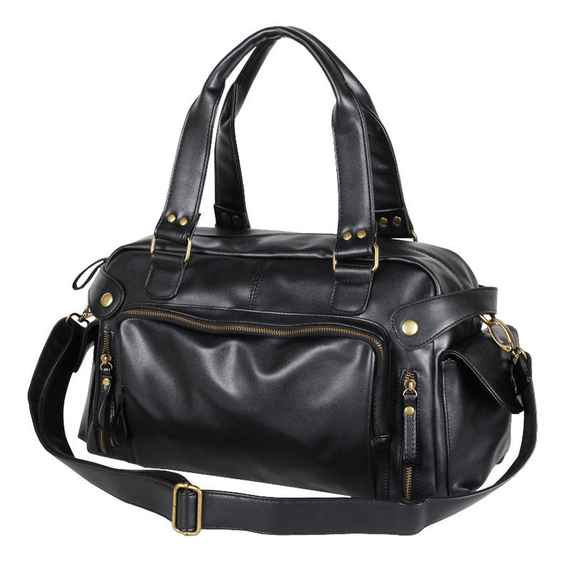 Men's Korean Style Leather Trendy Large Capacity Men's Handbags