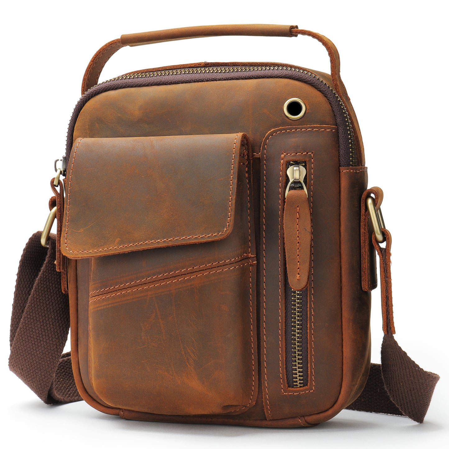 Men's Crazy Horse Leather High-grade First Layer Men's Shoulder Bags